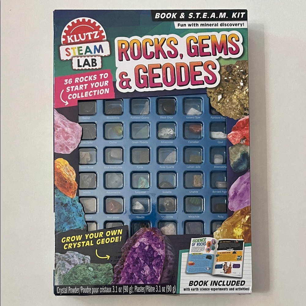 Klutz STEAM Lab Rocks, Gems & Geodes Kit